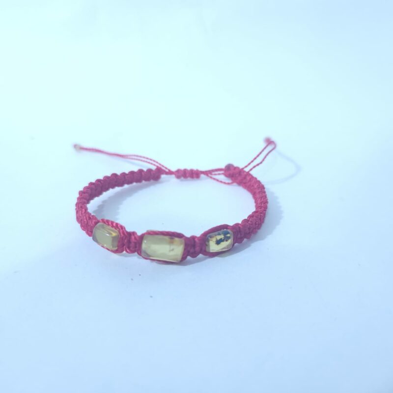 PULSERA DE HILO ROJO CON ÁMBAR PARA BEBÉ