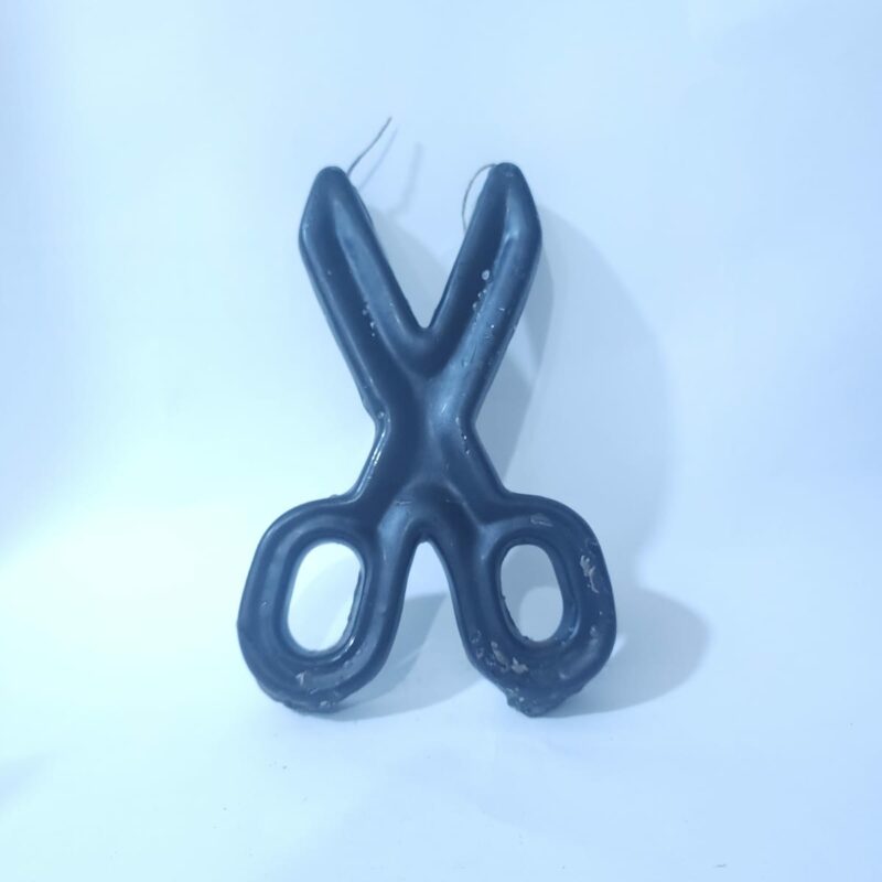 VELADORA DE RIJERAS NEGRA