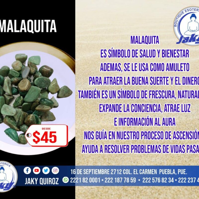 CUARZO MALAQUITA (POR PIEZA)