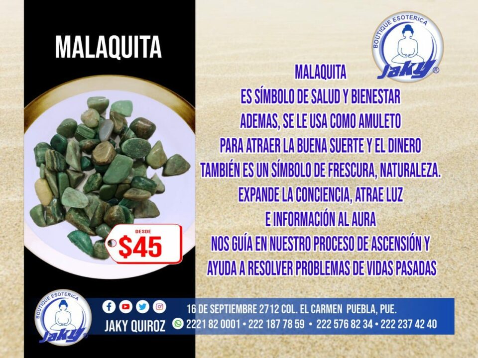 CUARZO MALAQUITA (POR PIEZA)