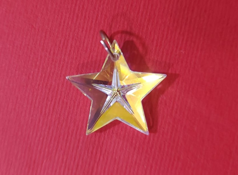 DIJE ESTRELLA DOBLE SWAROSKY