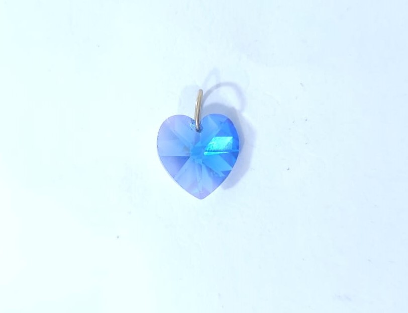 DIJE CORAZÓN SWAROSKY AZUL FUERTE CHICO