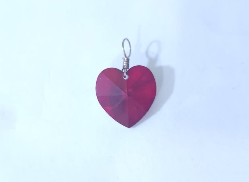 DIJE CORAZÓN SWAROSKY MINI ROJO