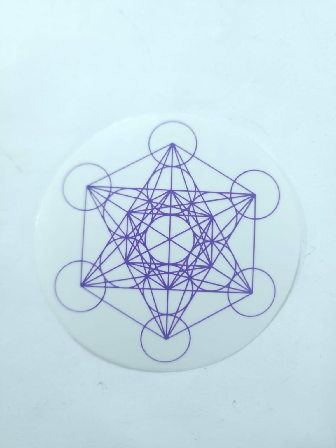 CALCOMANÍA CUBO DE METATRÓN MORADA