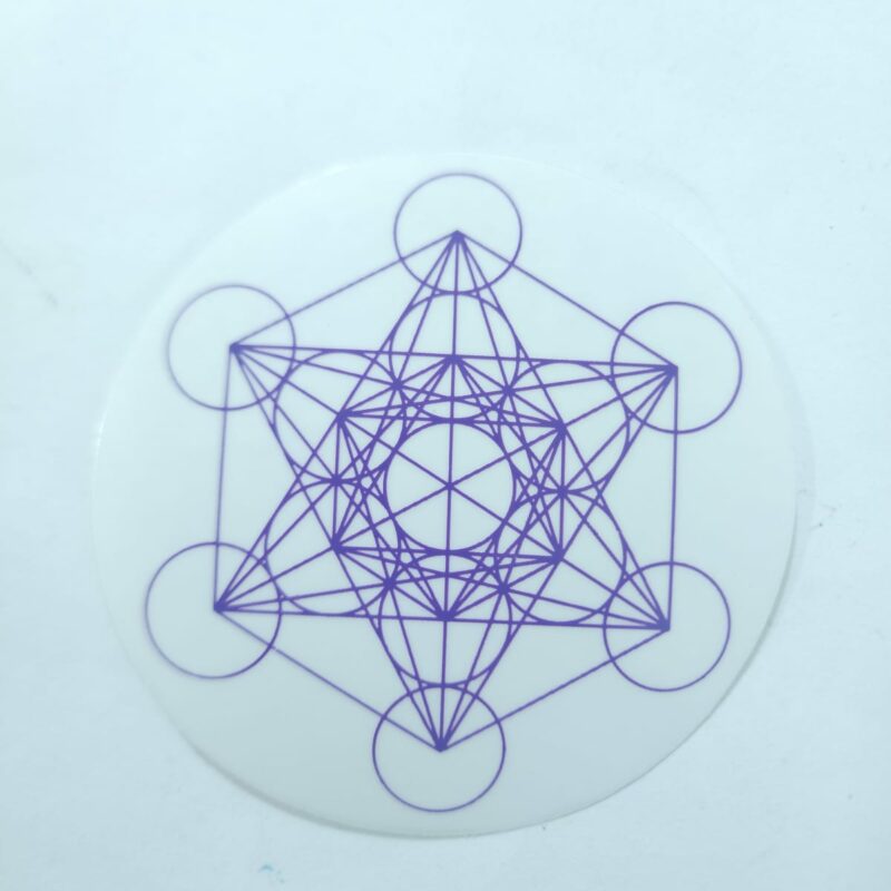 CALCOMANÍA CUBO DE METATRÓN MORADA