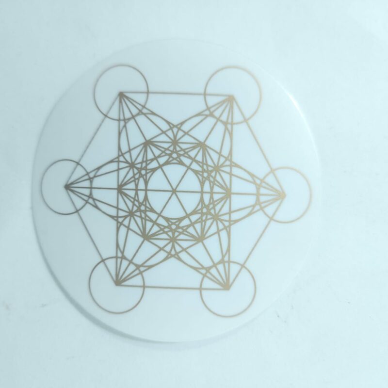 CALCOMANÍA CUBO DE METATRÓN DORADO