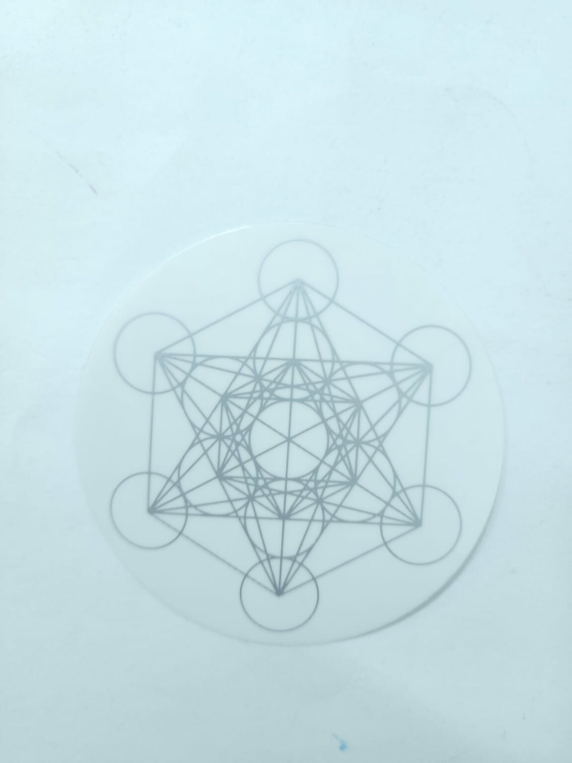 CALCOMANÍA CUBO DE METATRÓN PLATEADO