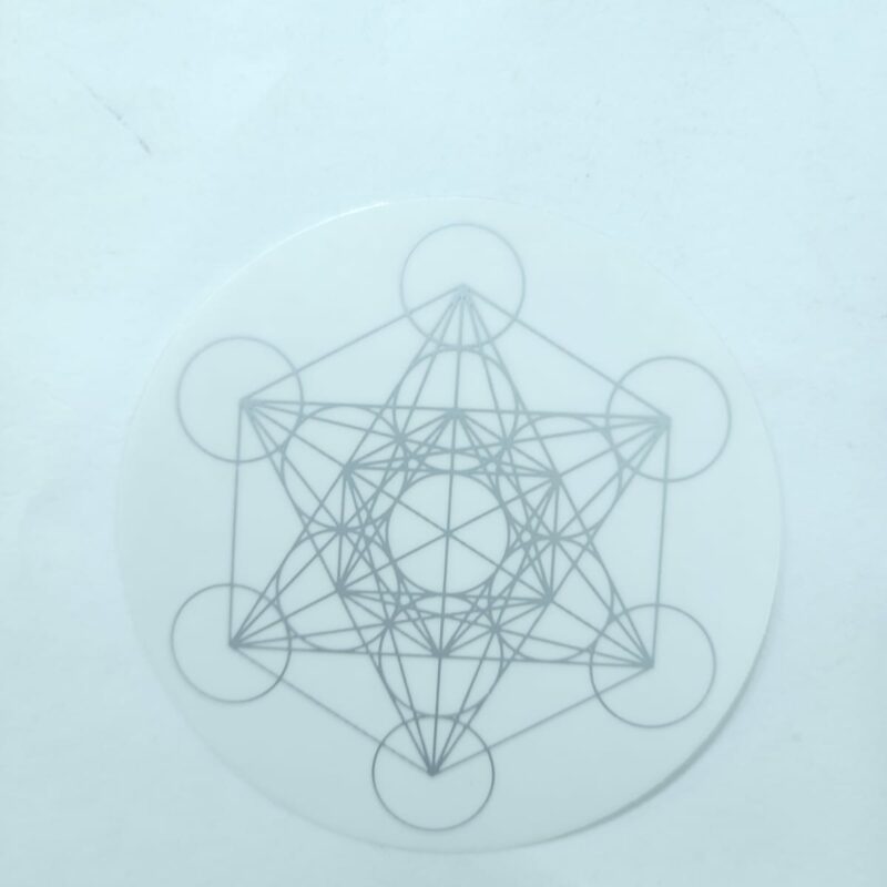 CALCOMANÍA CUBO DE METATRÓN PLATEADO