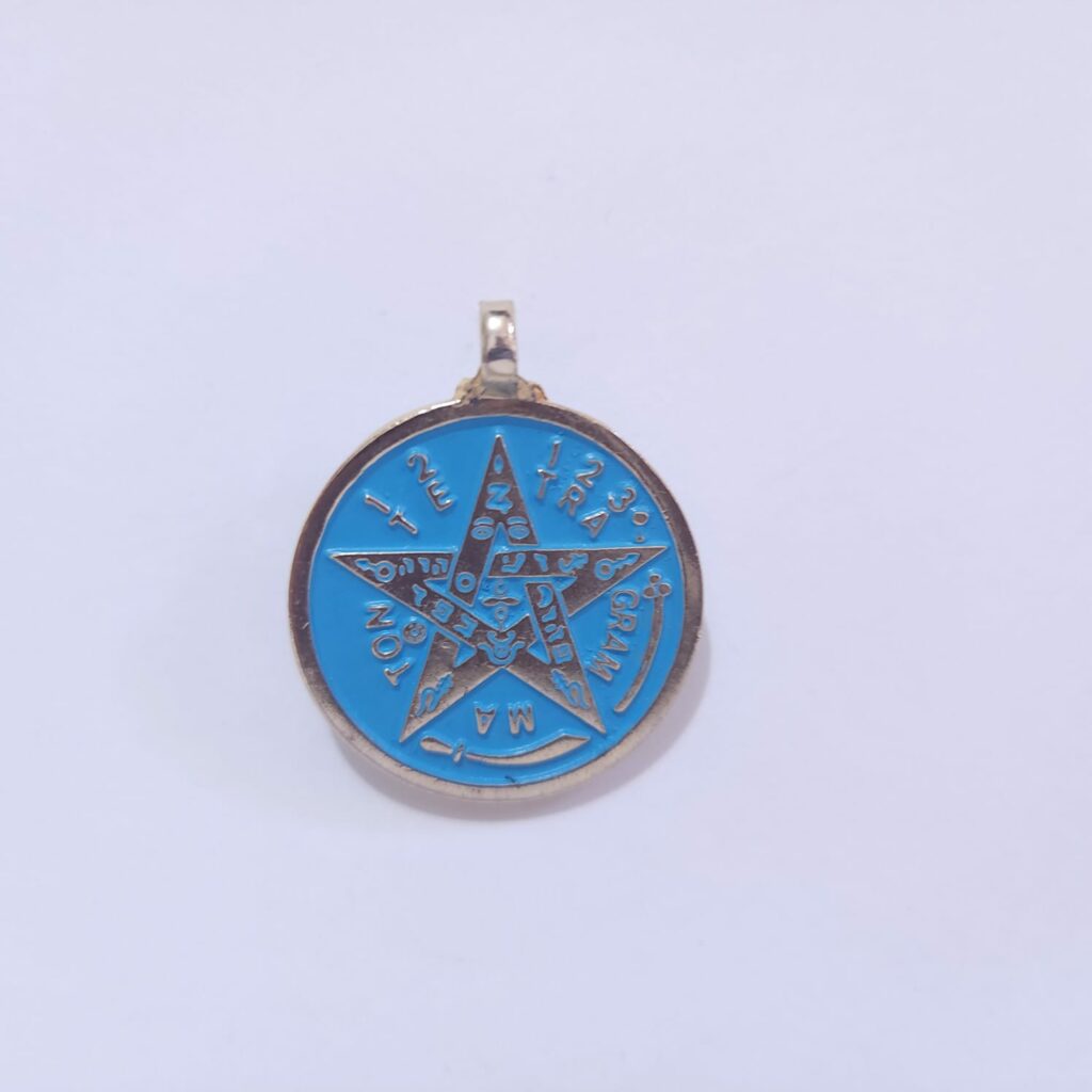DIJE DE TETRAGRAMATÓN AZUL