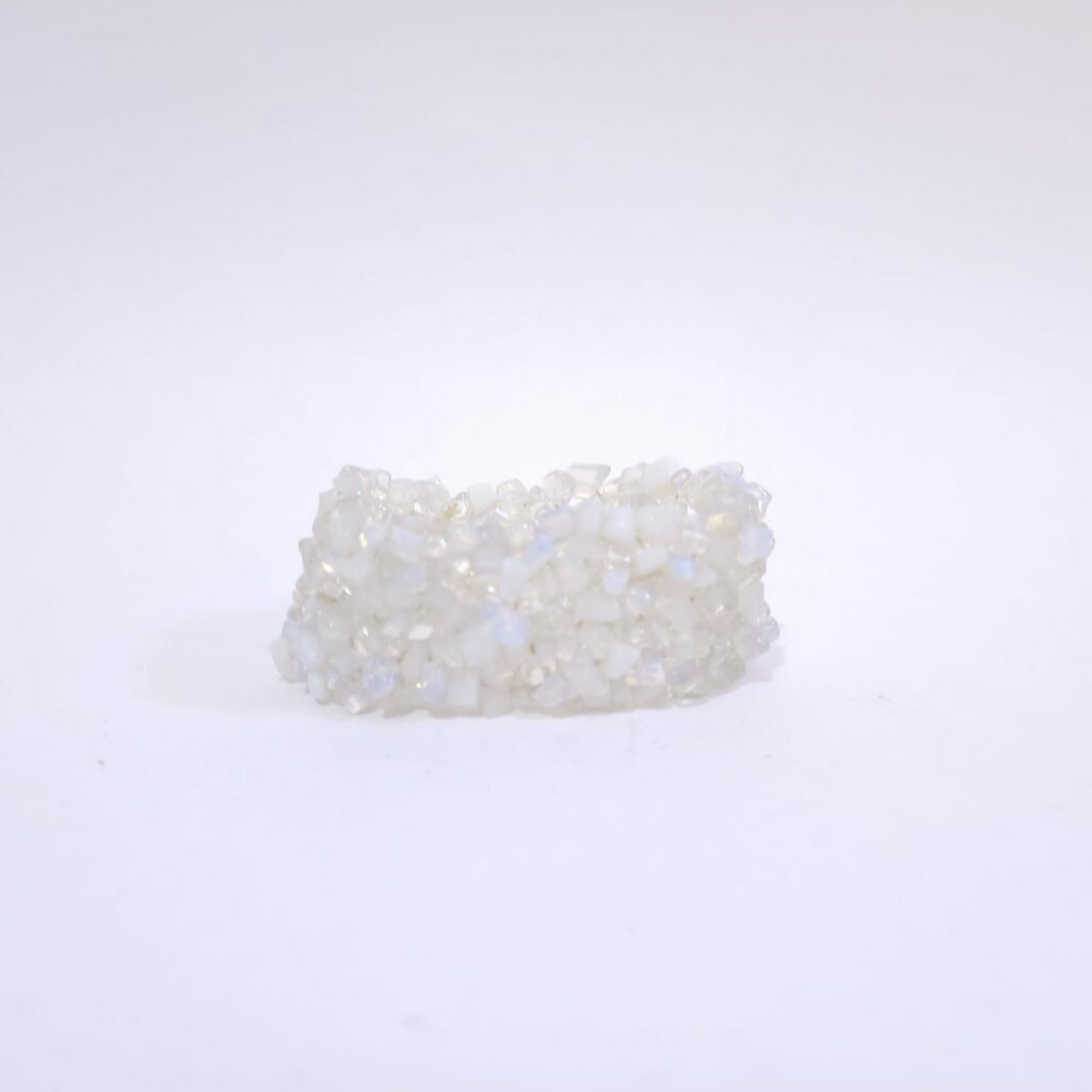 PULSERA DE CUARZO TRANSPARENTE Y PIEDRA LUNA