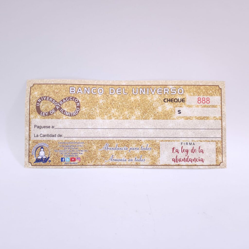 CHEQUE DE LA ABUNDANCIA (1RO DE CADA MES)
