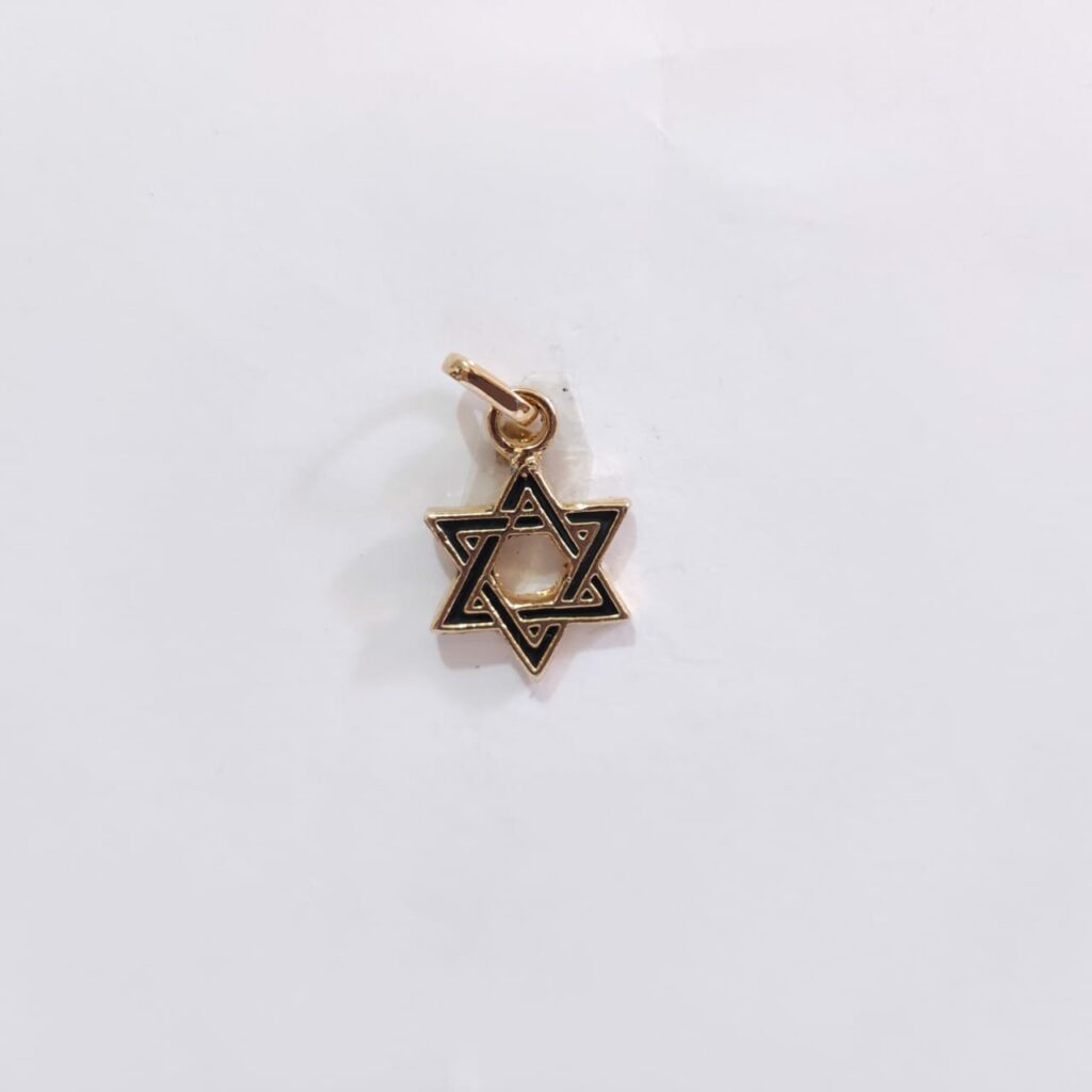DIJE DE ESTRELLA DE DAVID CHICA CHAPA DE ORO