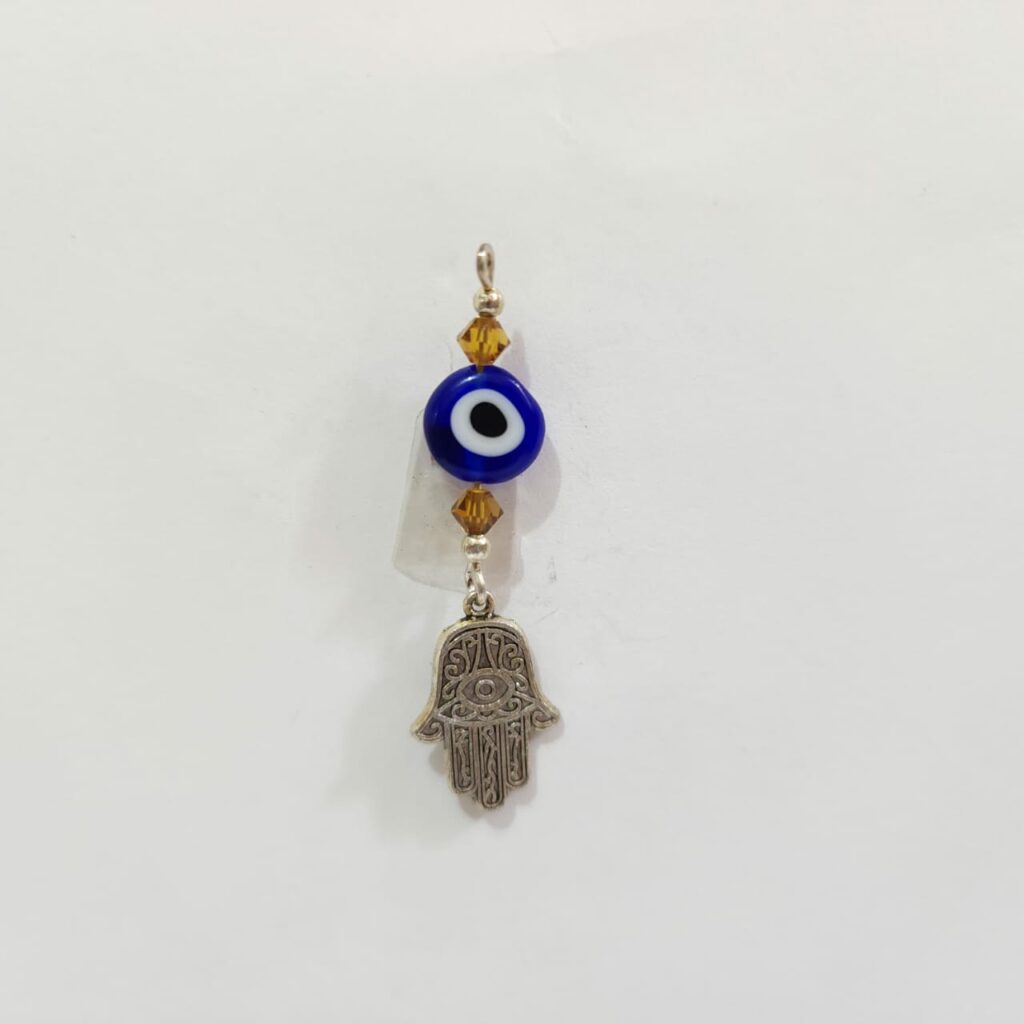 DIJE MANO DE FATIMA CON OJO TURCO