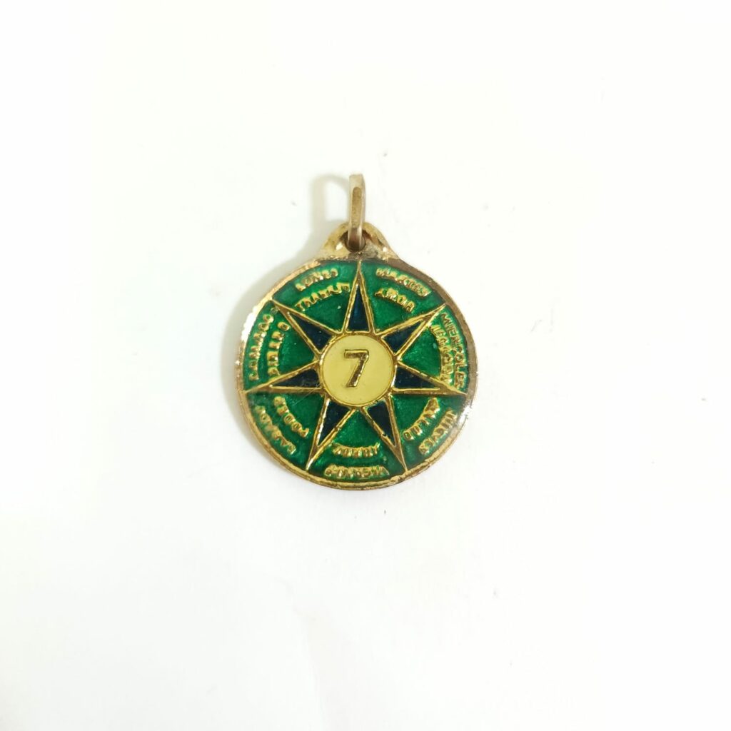 TALISMÁN ESTRELLA DE 7 PUNTAS VERDE
