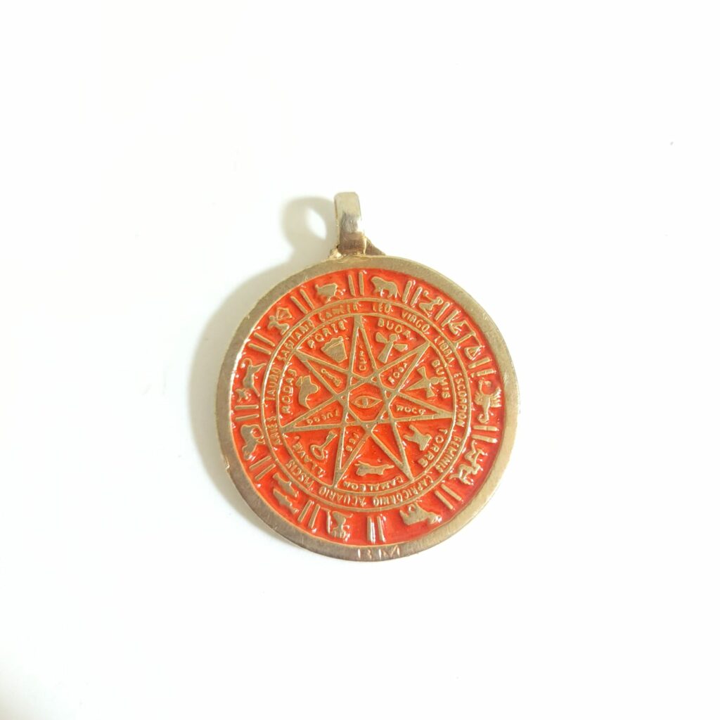 TALISMÁN ESTRELLA DE 7 PUNTAS NARANJA