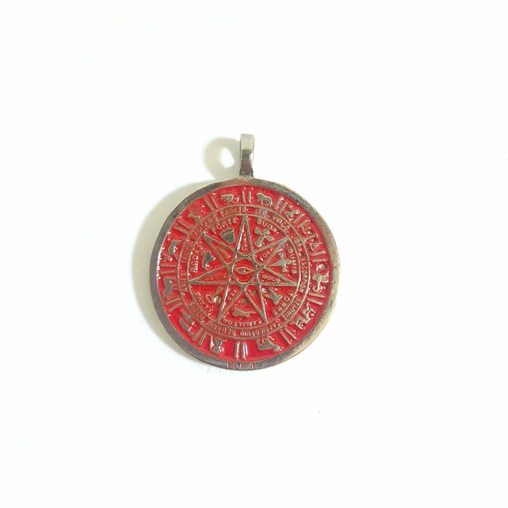 TALISMÁN ESTRELLA DE 7 PUNTAS ROJO