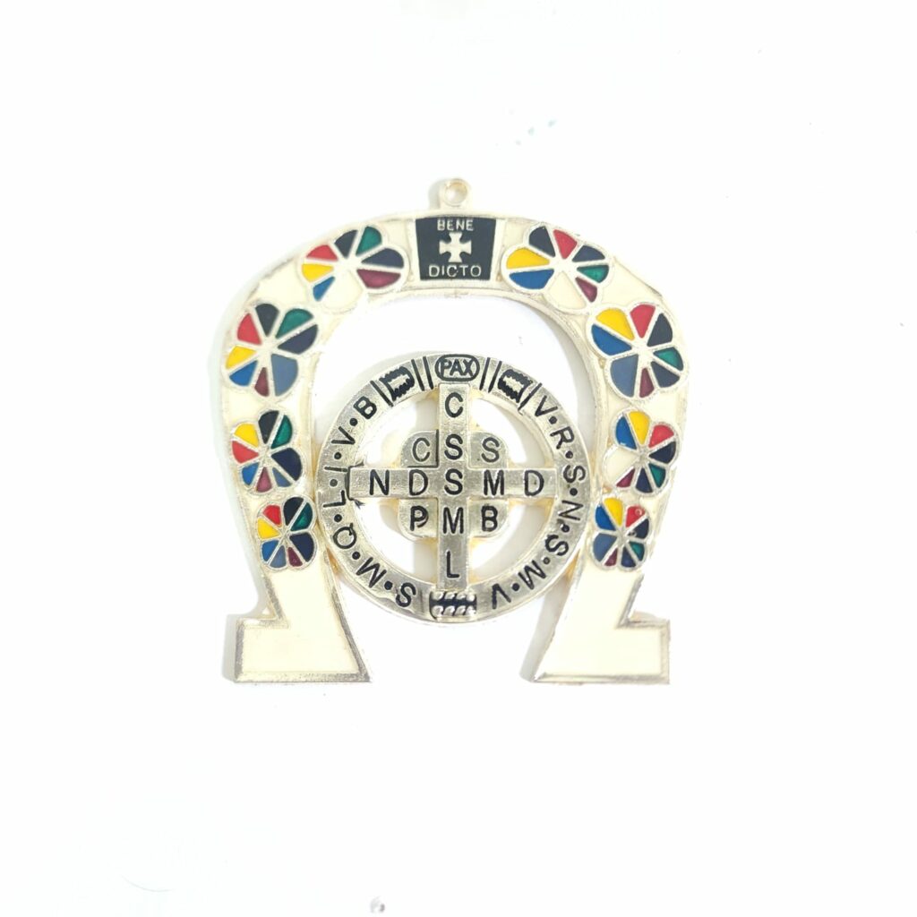 HERRADURA DE LA SUERTE CON SAN BENITO 10 CM
