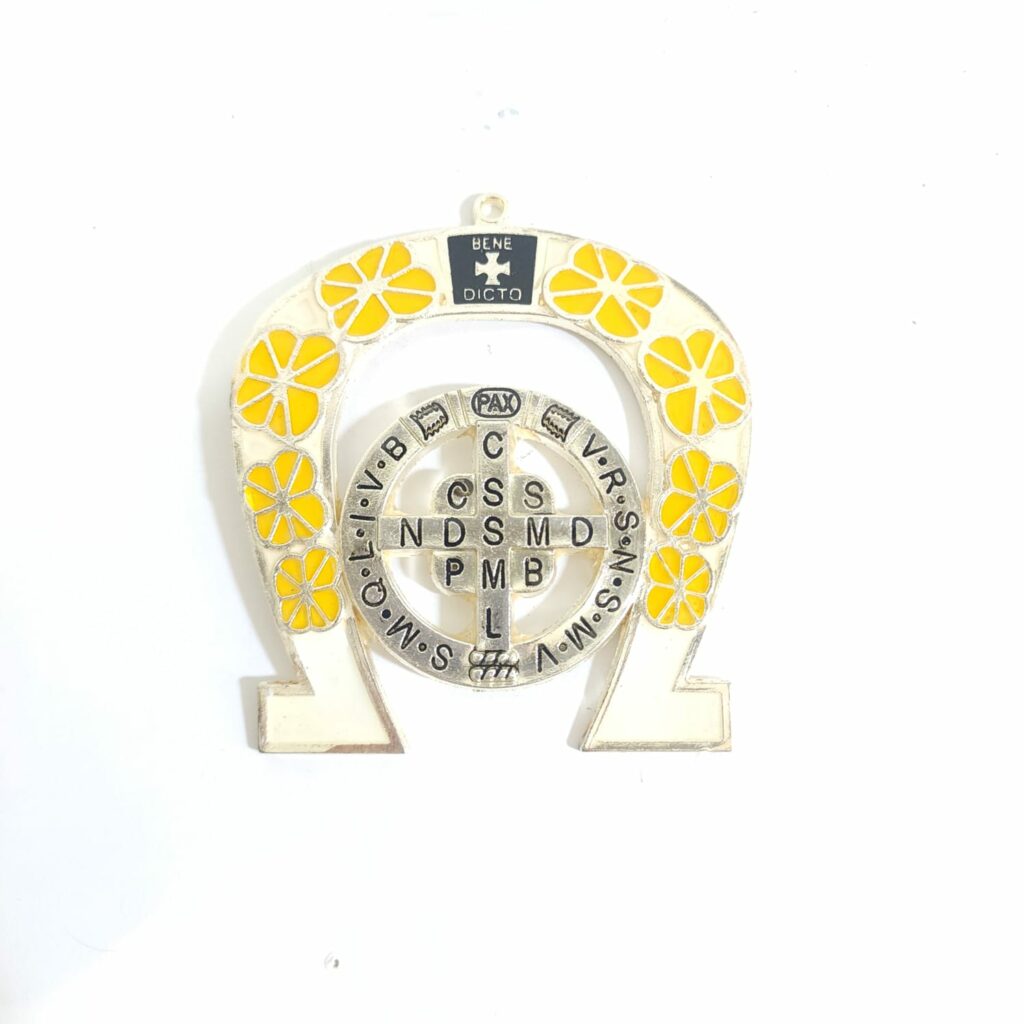 HERRADURA DE LA SUERTE CON SAN BENITO 10 CM