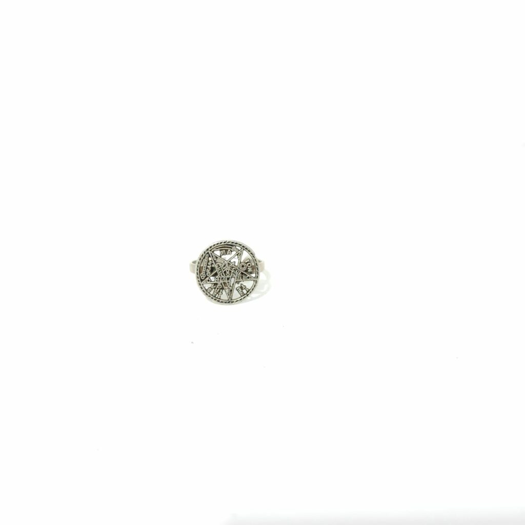 ANILLO DE TETRAGRAMATÓN DE PLATA #7.5