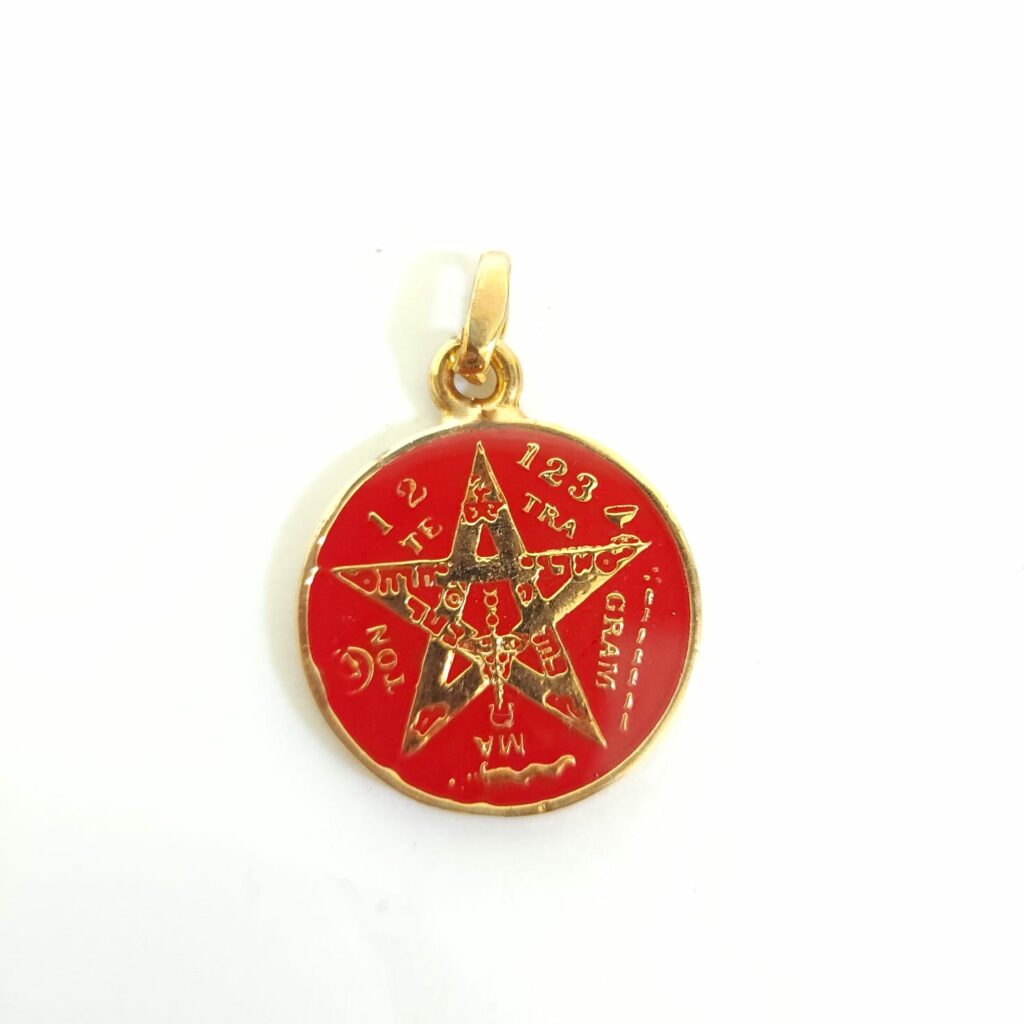 DIJE DE TETRAGRAMATÓN ROJO