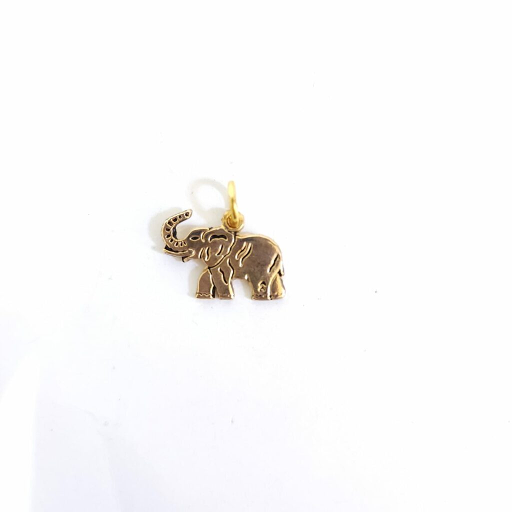 DIJE DE ELEFANTE DE CHAPA DE ORO
