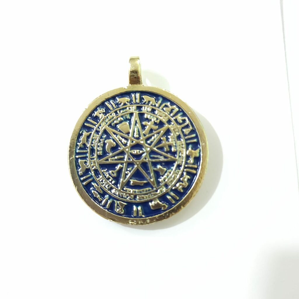 TALISMÁN ESTRELLA DE 7 PUNTAS AZUL