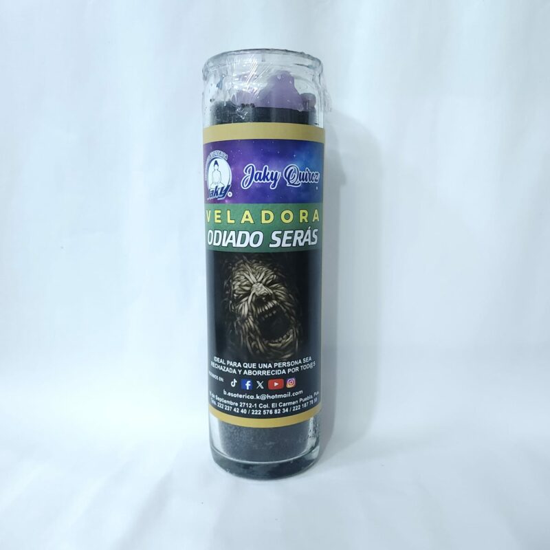 VELADORA DE VASO ODIADO SERÁS PREPARADA