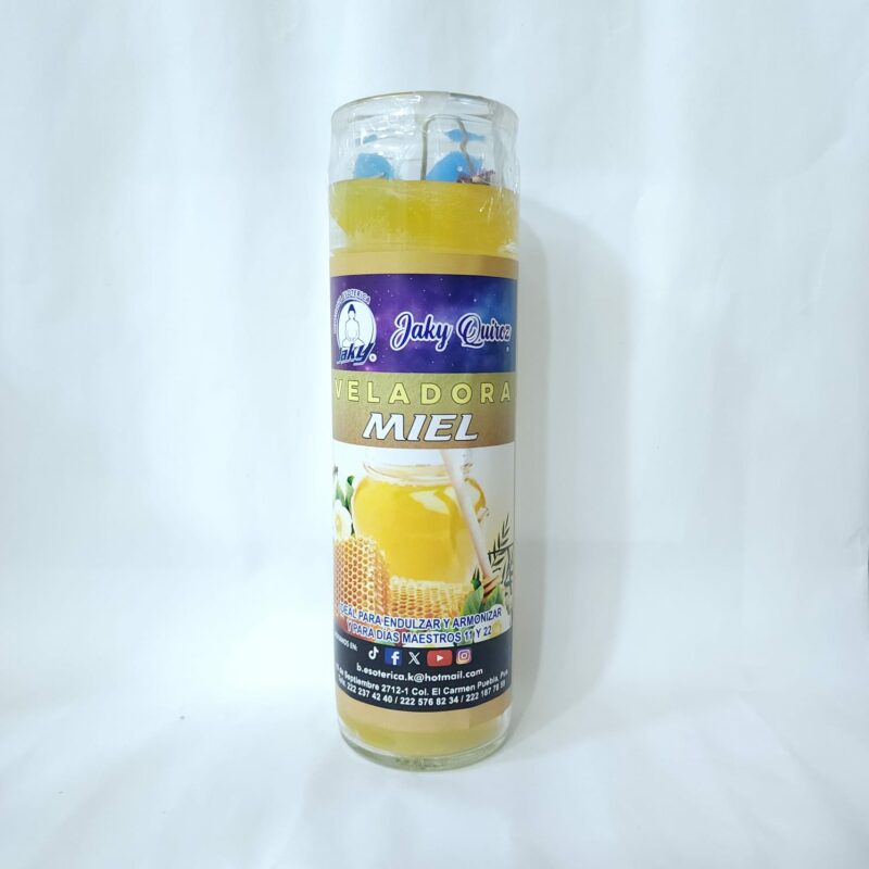 VELADORA DE VASO MIEL PREPARADA