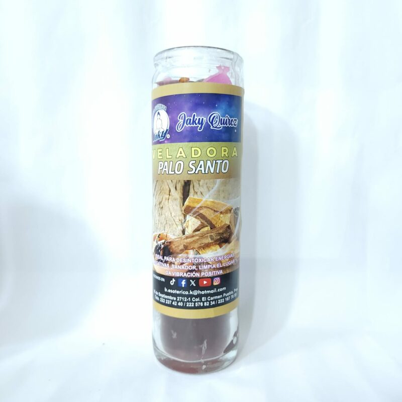 VELADORA DE VASO PALO SANTO PEPARADA
