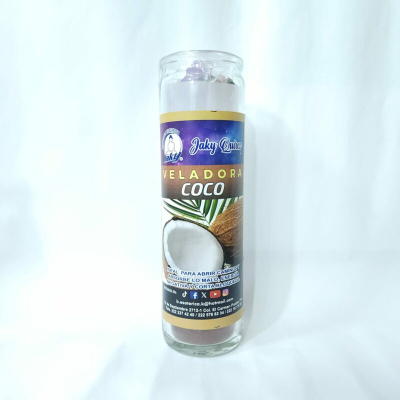 VELADORA DE VASO COCO PREPARADA
