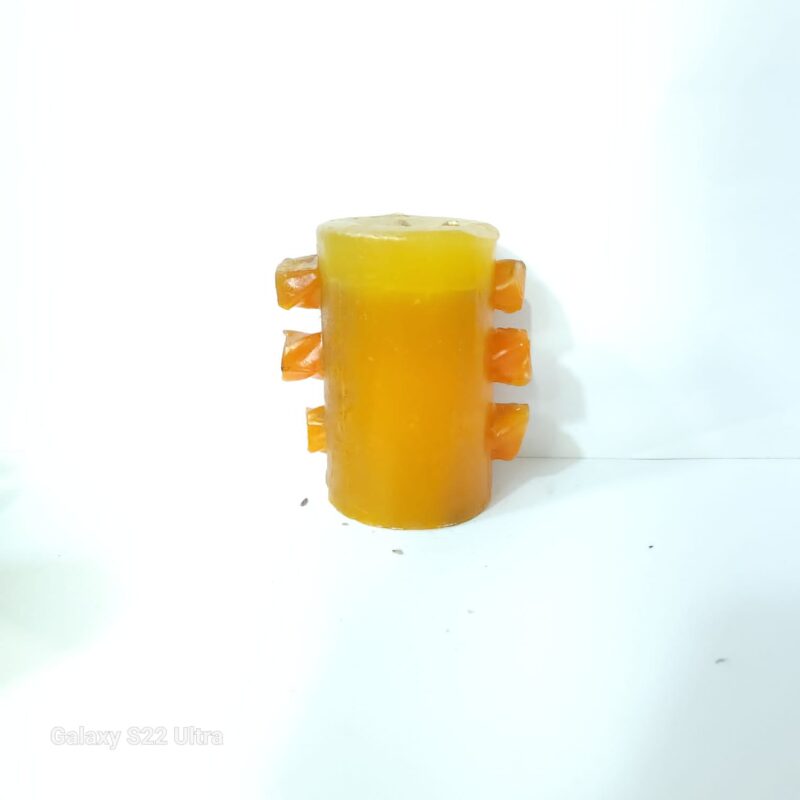 VELÓN NARANJA CON AMARILLO DE 7 MECHAS
