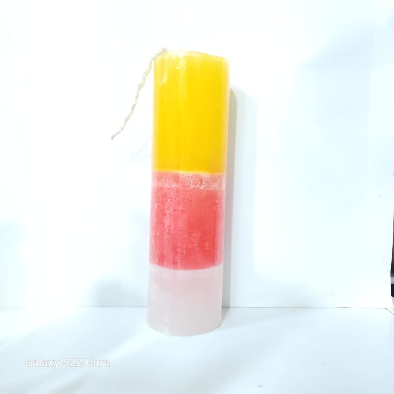 CIRIO O VELÓN BLANCO, ROSA Y AMARILLO 1K