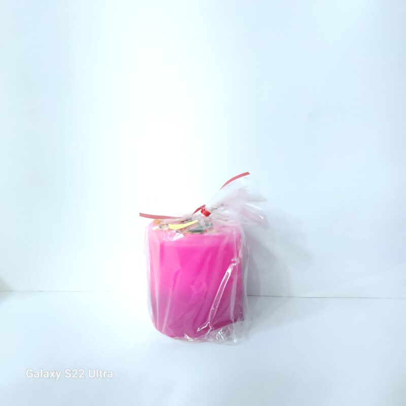 VELADORA ROSA PREPARADA