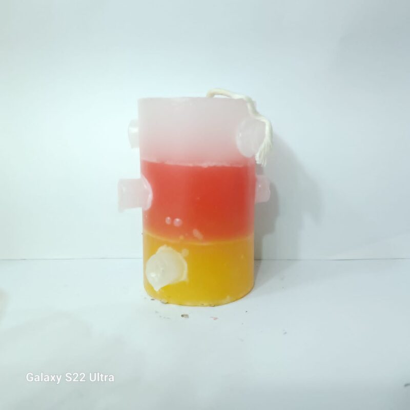 VELÓN BLANCO, AMARILLO Y ROSA DE 7 MECHAS