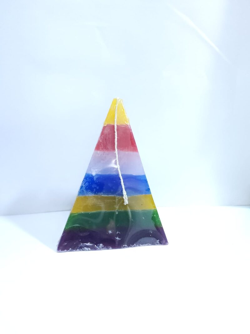 VELADORA DE PIRÁMIDE 7 COLORES GRANDE