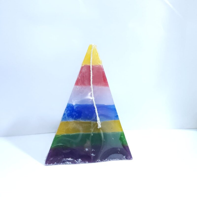 VELADORA DE PIRÁMIDE 7 COLORES GRANDE