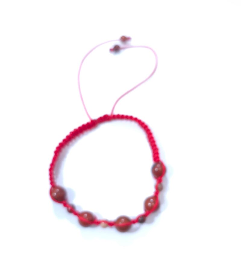 PULSERA HILO AJUSTABLE CON AGATA CORNALINA