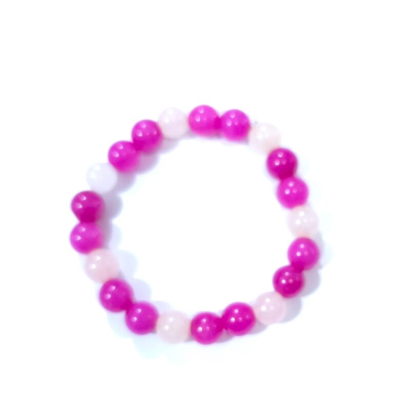 PULSERA CUARZO ROSA CON AGATA ROSA