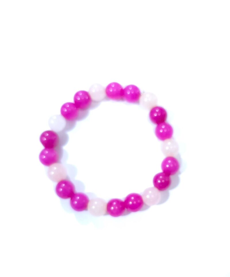PULSERA CUARZO ROSA CON AGATA ROSA