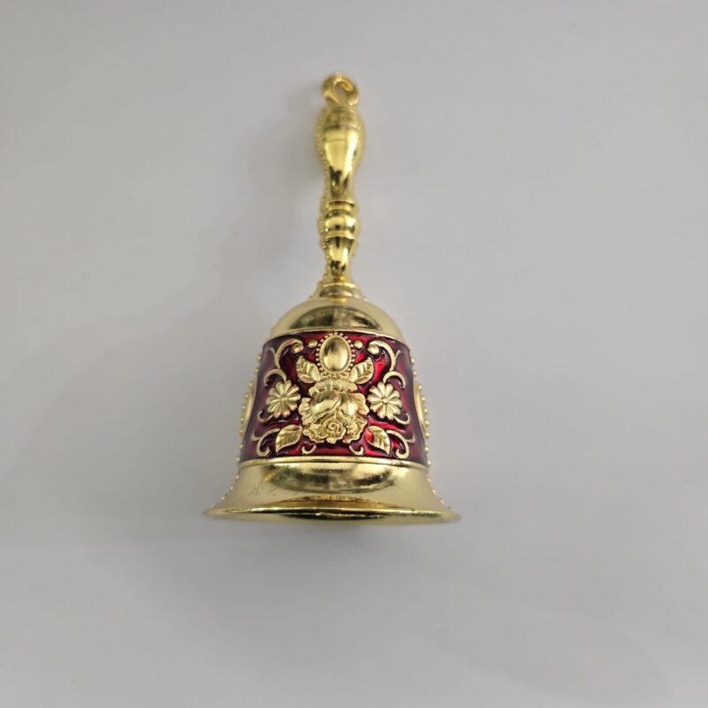 CAMPANA DORADA CON ROJO