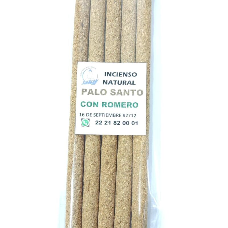 INCIENSO ARTESANAL PALO SANTO CON ROMERO