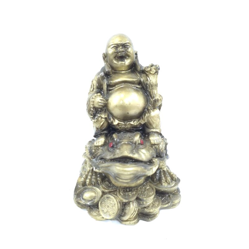 BUDA CON SAPO ABUNDANCIA Y RIQUEZA 18 CM