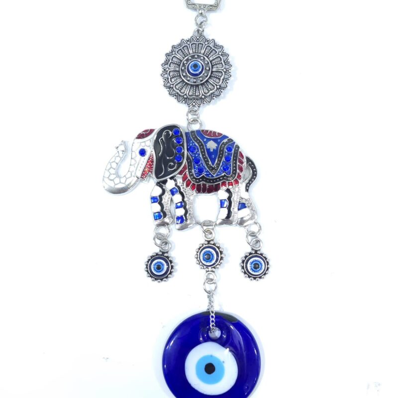 COLGANTE ELEFANTE CON OJO TURCO (SUERTE Y PROTECCIÓN)