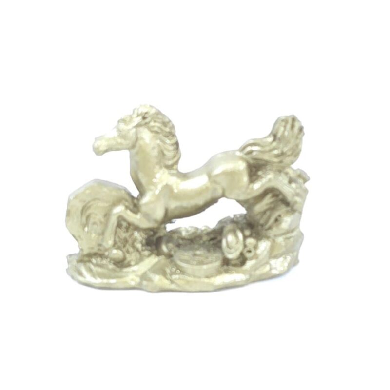 CABALLO CON BAGUA Y LINGOTES 9 x 6 cm