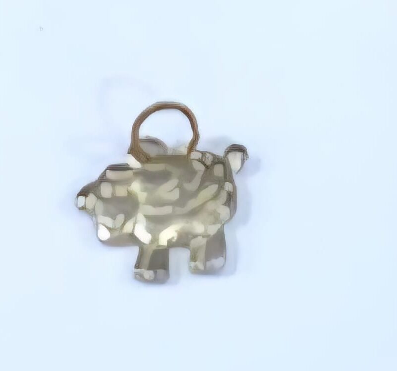 BORREGO ABUNDANCIA DORADO METAL DIJE O PARA CARTERA