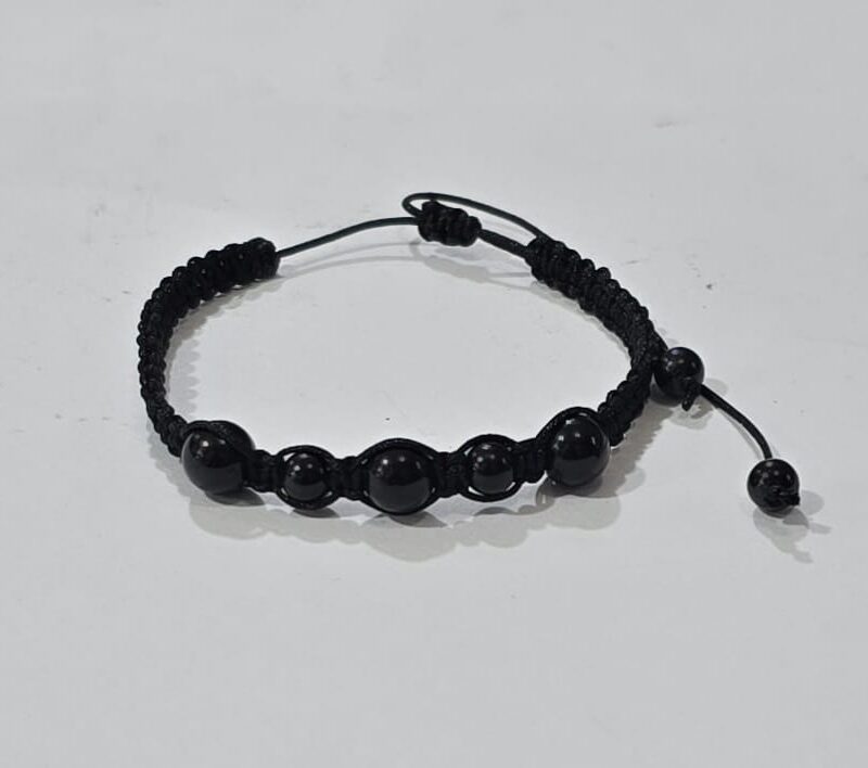 PULSERA AJUSTABLE CUARZO OBSIDIANA