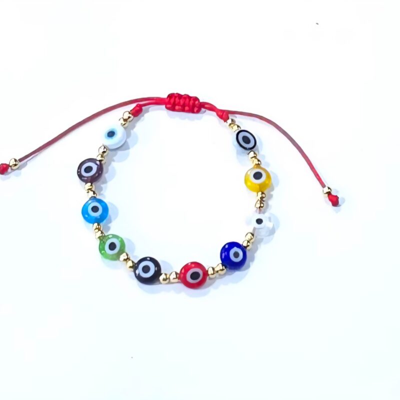 PULSERA DE OJOS PROTECTORES CHAPA DE ORO