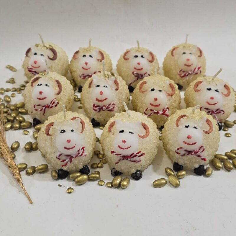 KIT 12 VELADORAS BORREGO ABUNDANCIA