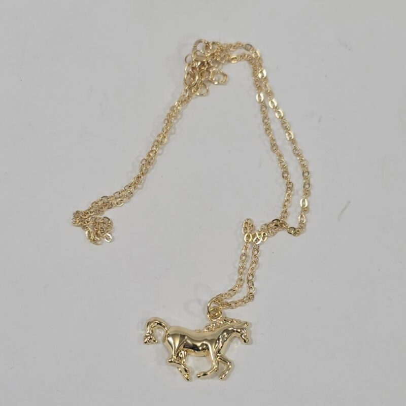 COLLAR DORADO CABALLO FENG SHUI