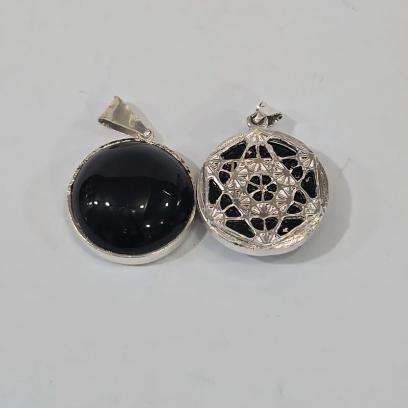 DIJE DE OBSIDIANA CON CUBO DE METATRON 5 CM